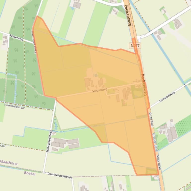 Kaart van postcodegebied 5409TL.