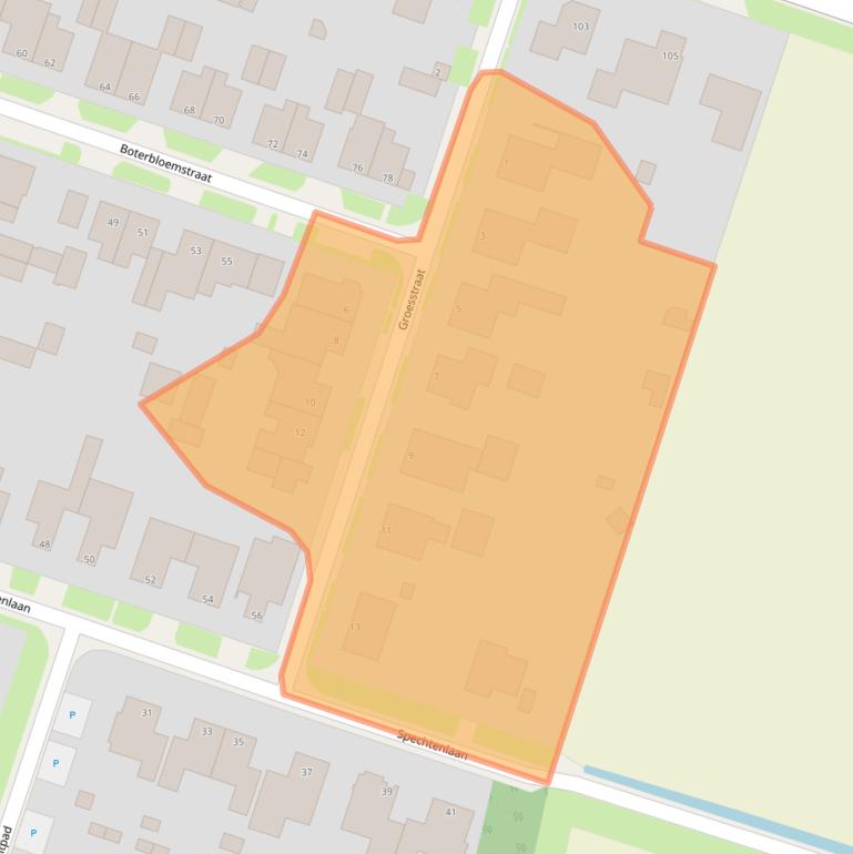 Kaart van postcodegebied 5409TN.