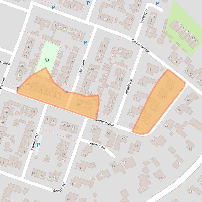 Kaart van postcodegebied 5411AH.