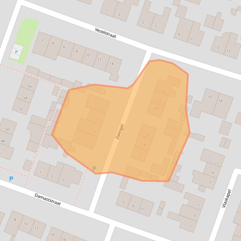 Kaart van postcodegebied 5411AN.