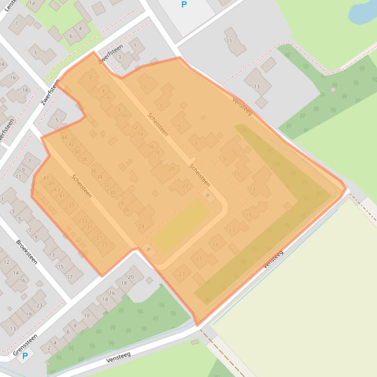 Kaart van postcodegebied 5411BS.