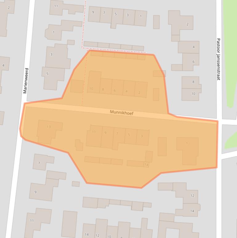 Kaart van postcodegebied 5411CD.