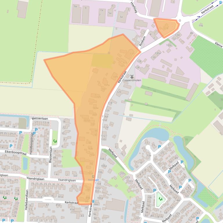 Kaart van postcodegebied 5411CK.