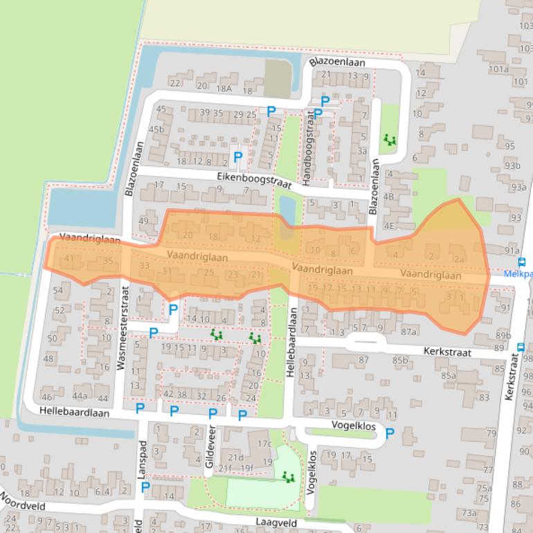 Kaart van postcodegebied 5411DA.