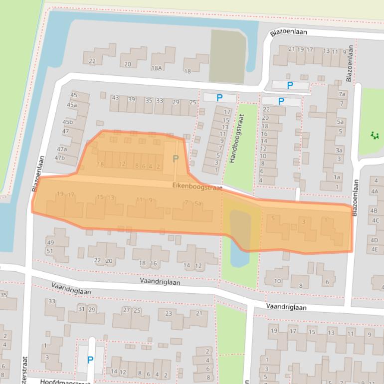 Kaart van postcodegebied 5411DC.