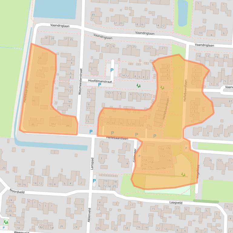 Kaart van postcodegebied 5411DE.