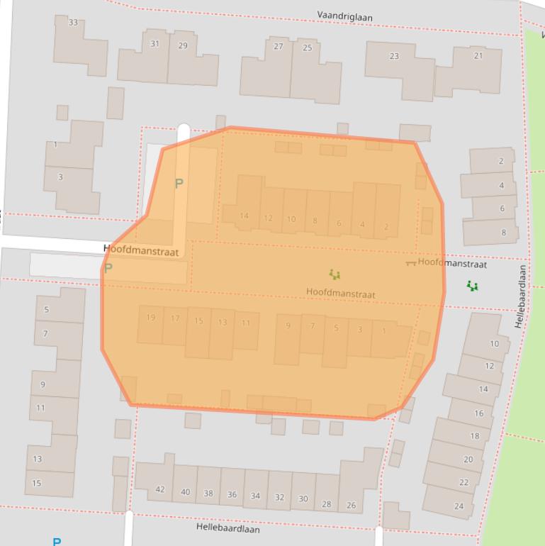 Kaart van postcodegebied 5411DH.
