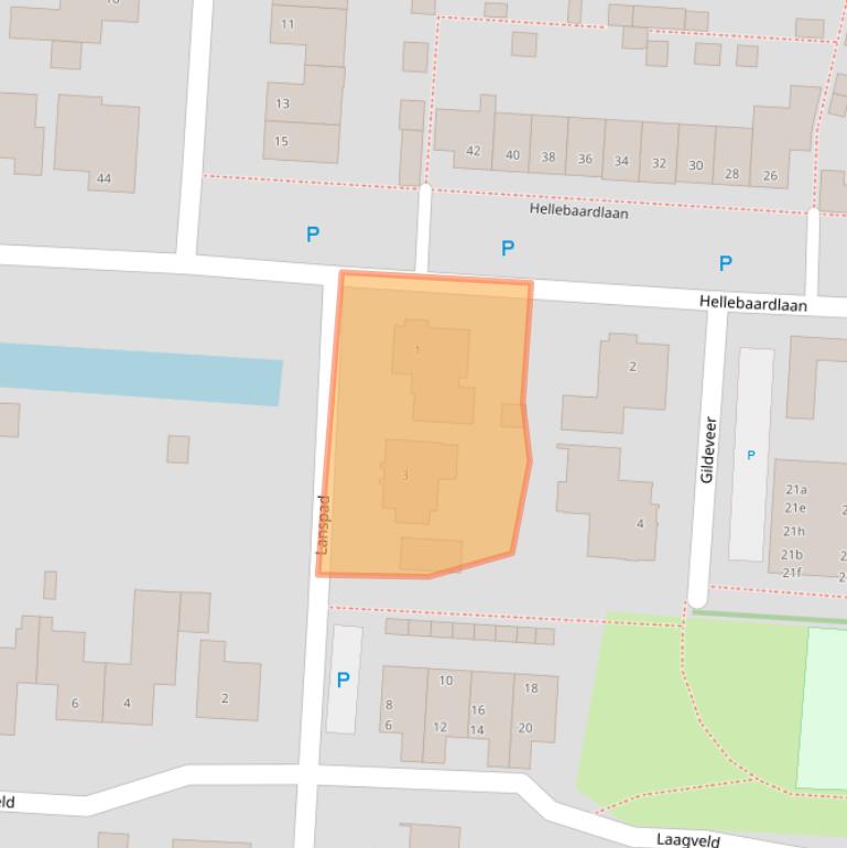 Kaart van postcodegebied 5411DL.