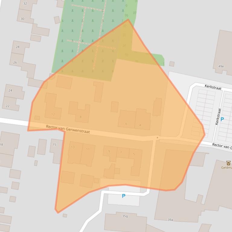 Kaart van postcodegebied 5411EH.