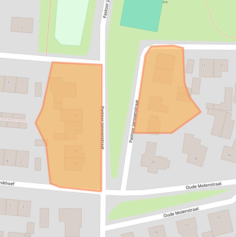 Kaart van postcodegebied 5411EK.