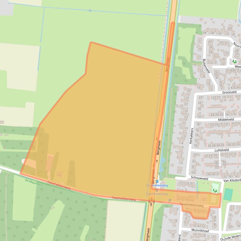 Kaart van postcodegebied 5411EL.