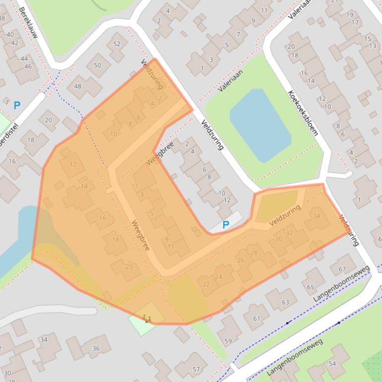 Kaart van postcodegebied 5411GJ.