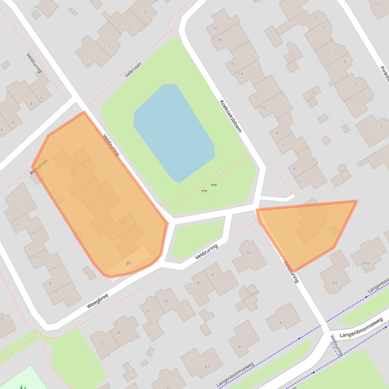 Kaart van postcodegebied 5411GV.