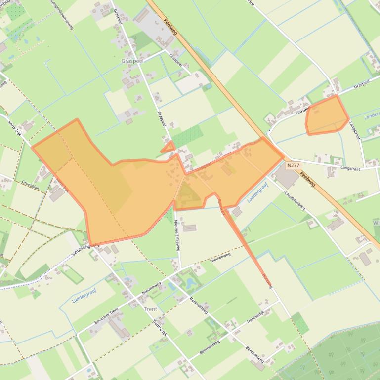 Kaart van postcodegebied 5411LD.