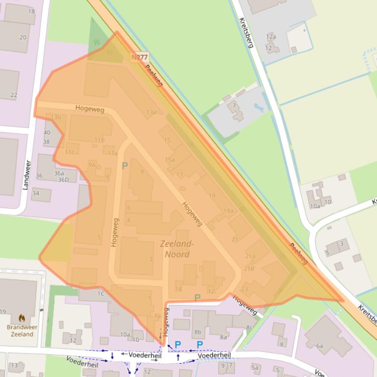 Kaart van postcodegebied 5411LP.