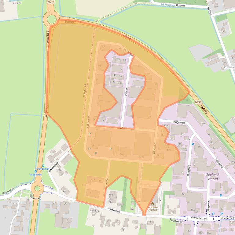 Kaart van postcodegebied 5411LV.