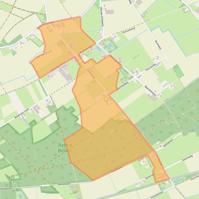 Kaart van postcodegebied 5411ND.