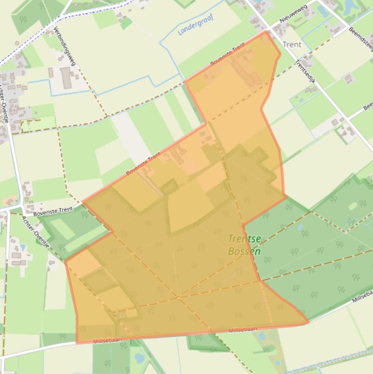 Kaart van postcodegebied 5411NE.