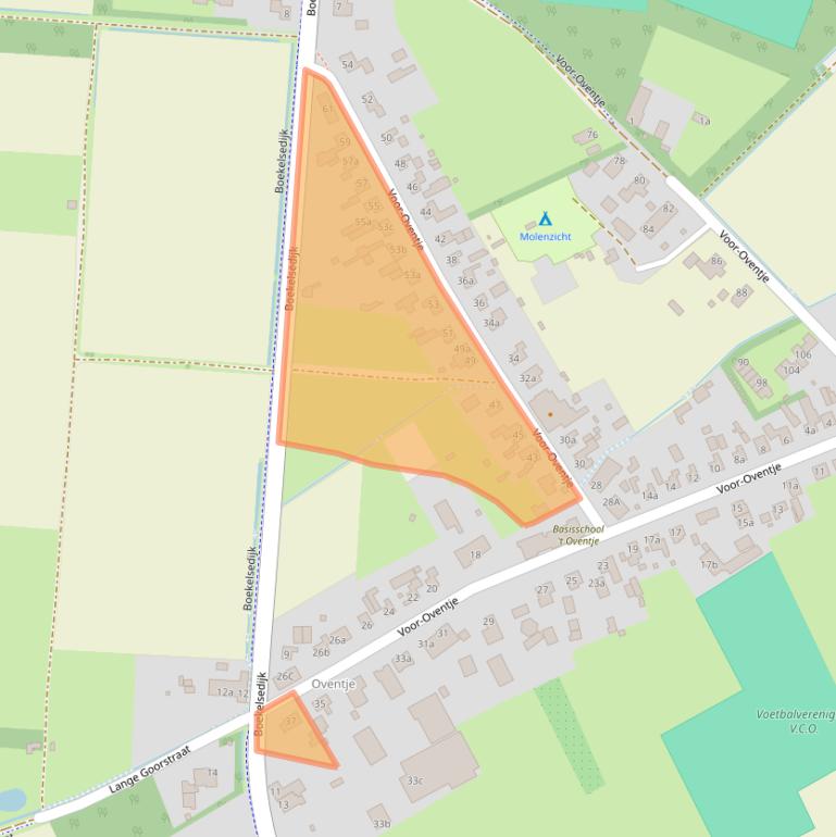 Kaart van postcodegebied 5411NS.