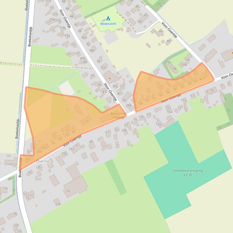 Kaart van postcodegebied 5411NT.