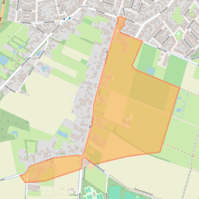 Kaart van postcodegebied 5411PA.