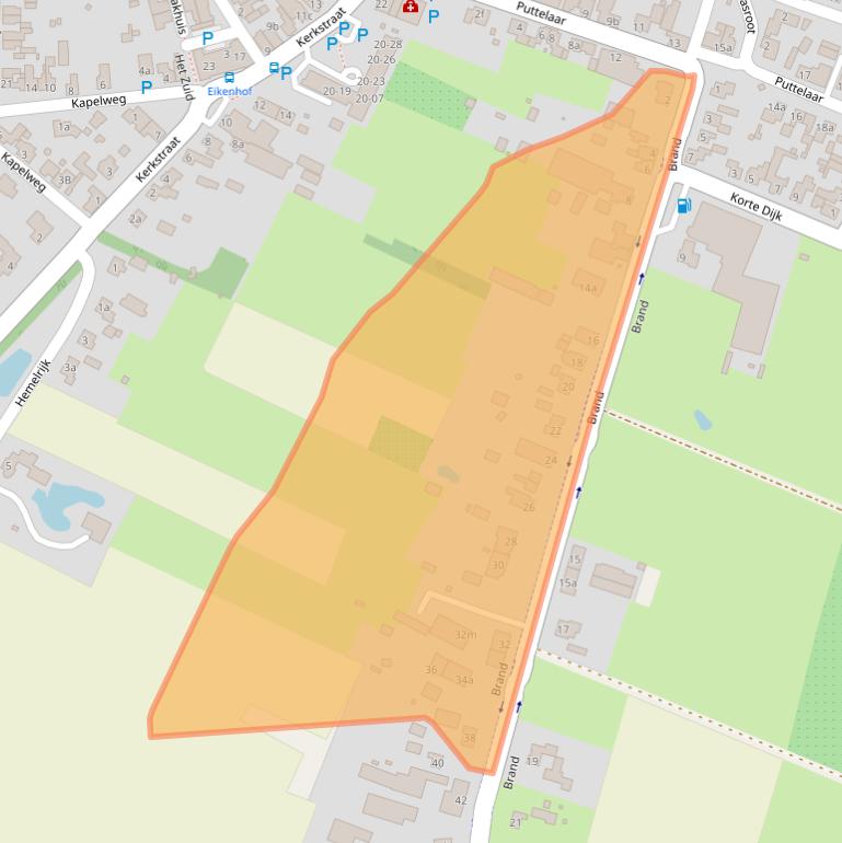 Kaart van postcodegebied 5411PB.