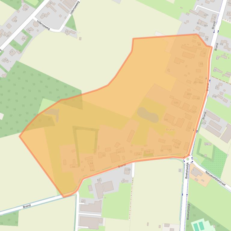 Kaart van postcodegebied 5411PC.