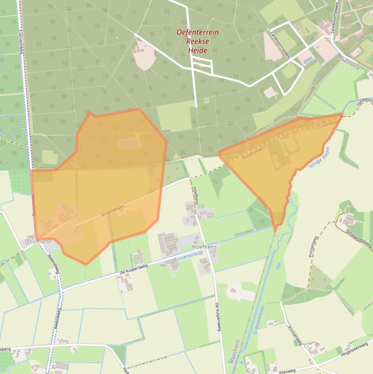 Kaart van postcodegebied 5411RE.