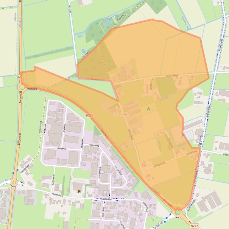 Kaart van postcodegebied 5411RH.