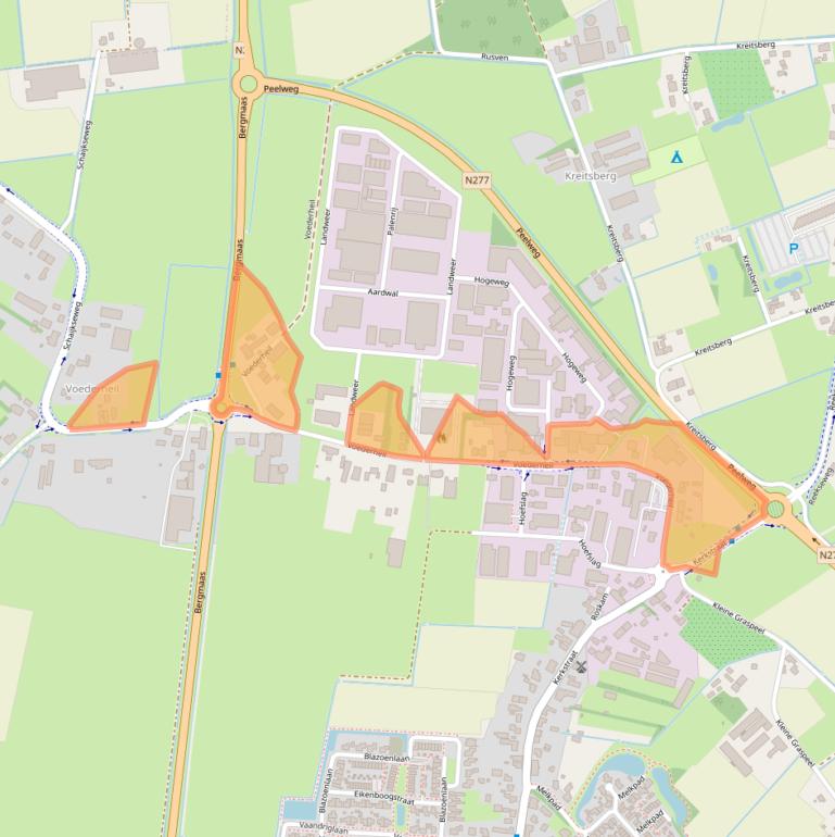 Kaart van postcodegebied 5411RK.