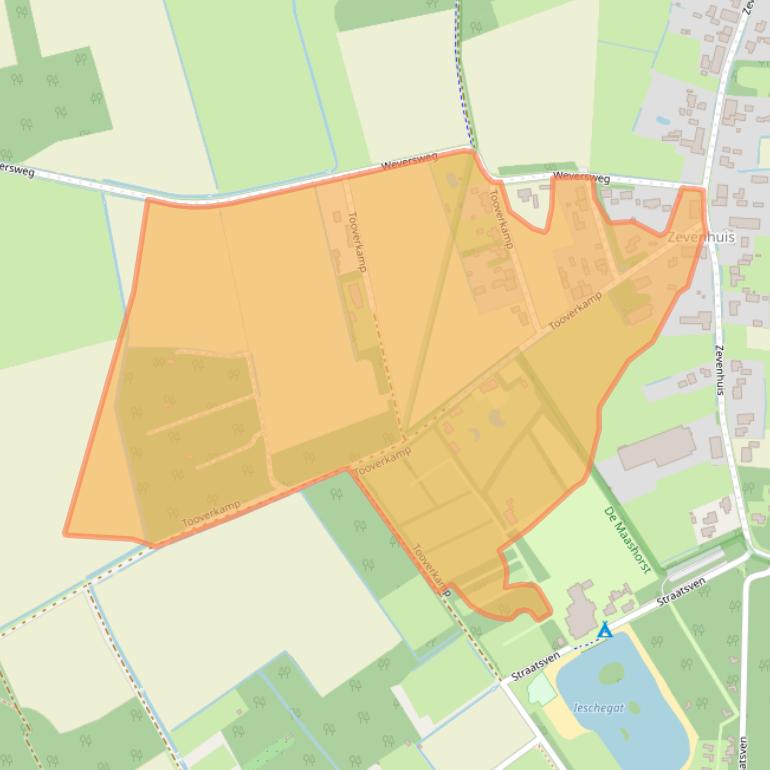 Kaart van postcodegebied 5411RP.