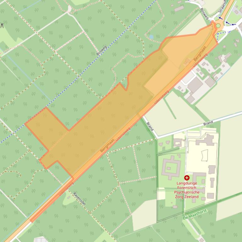 Kaart van postcodegebied 5411RV.