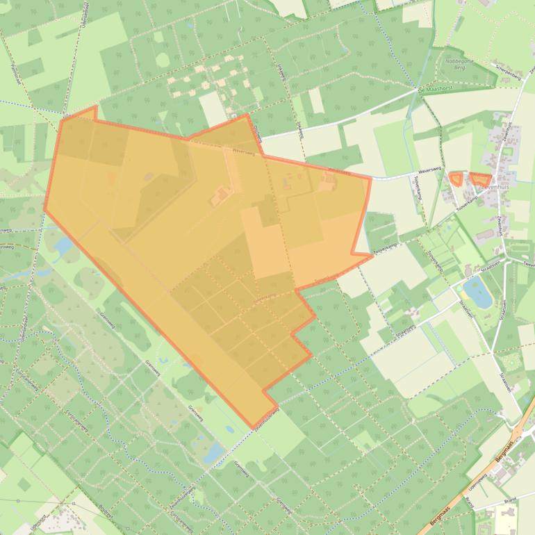 Kaart van postcodegebied 5411RX.