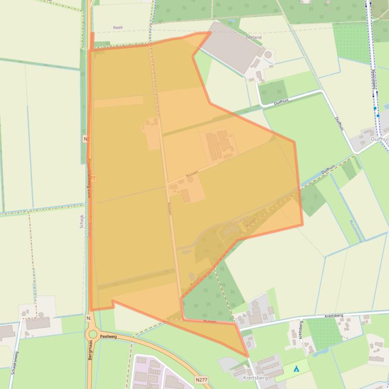 Kaart van postcodegebied 5411RZ.