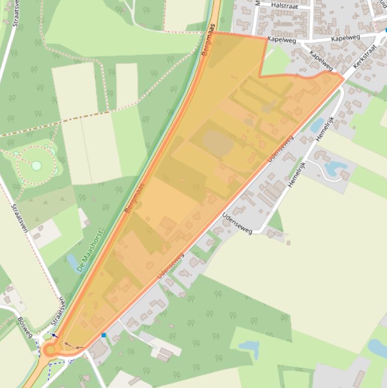 Kaart van postcodegebied 5411SC.