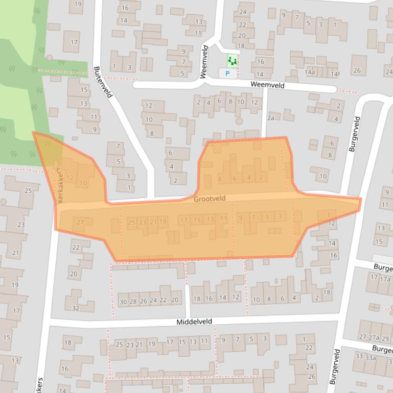 Kaart van postcodegebied 5411TH.