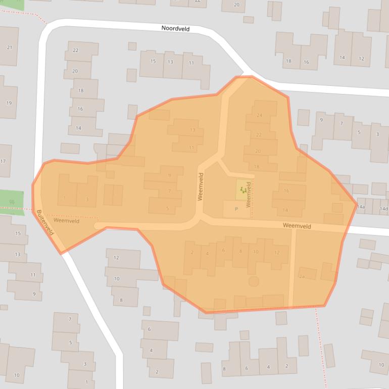 Kaart van postcodegebied 5411TT.