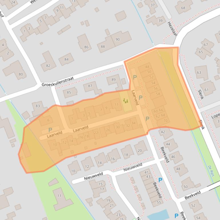 Kaart van postcodegebied 5421AW.