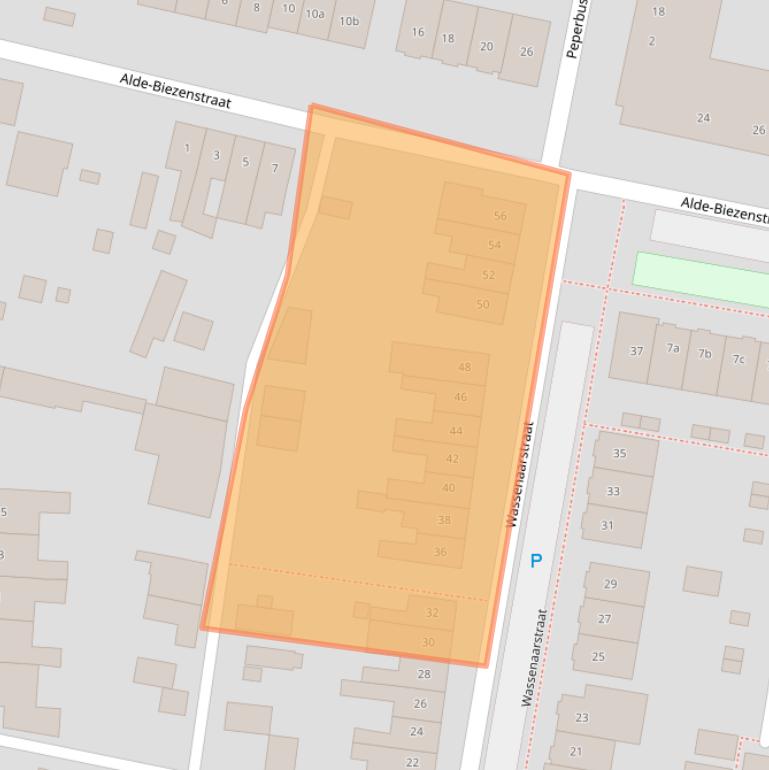 Kaart van postcodegebied 5421BD.