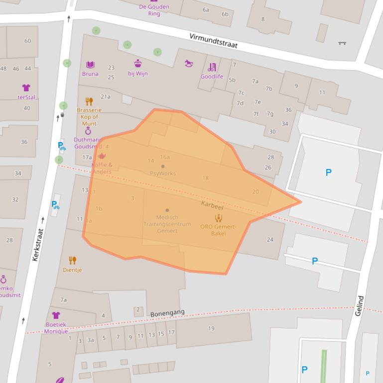 Kaart van postcodegebied 5421BR.