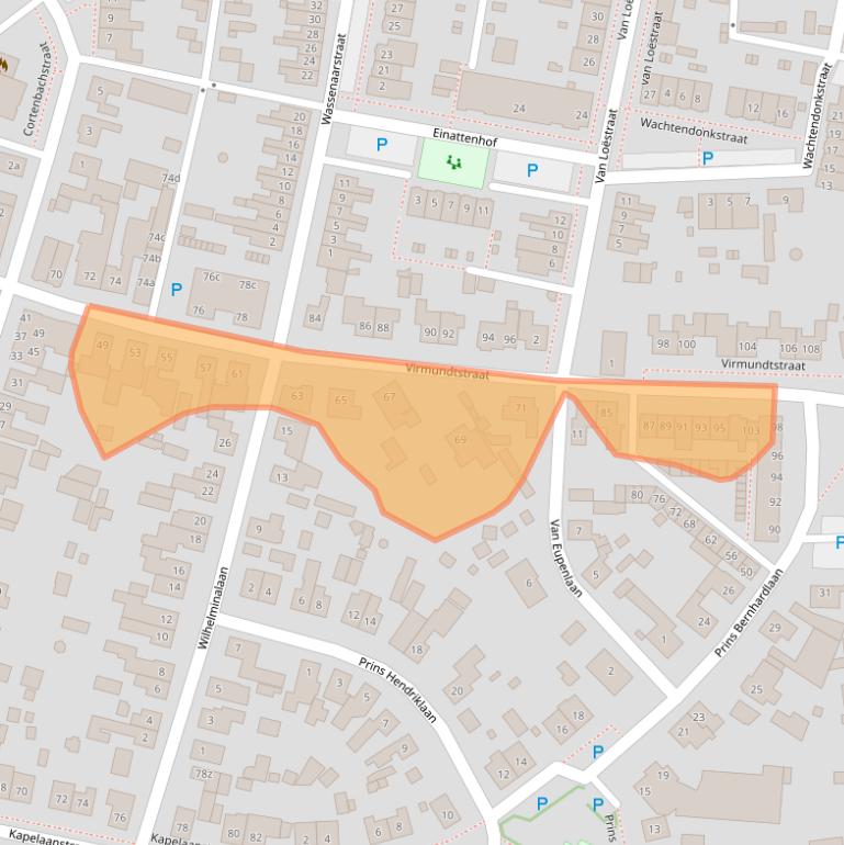 Kaart van postcodegebied 5421BV.
