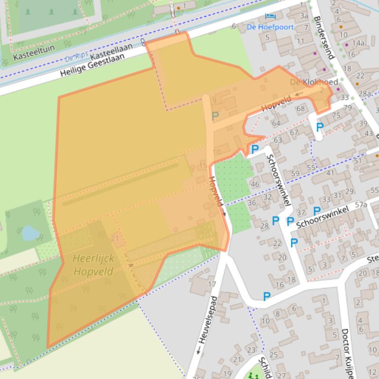 Kaart van postcodegebied 5421CE.