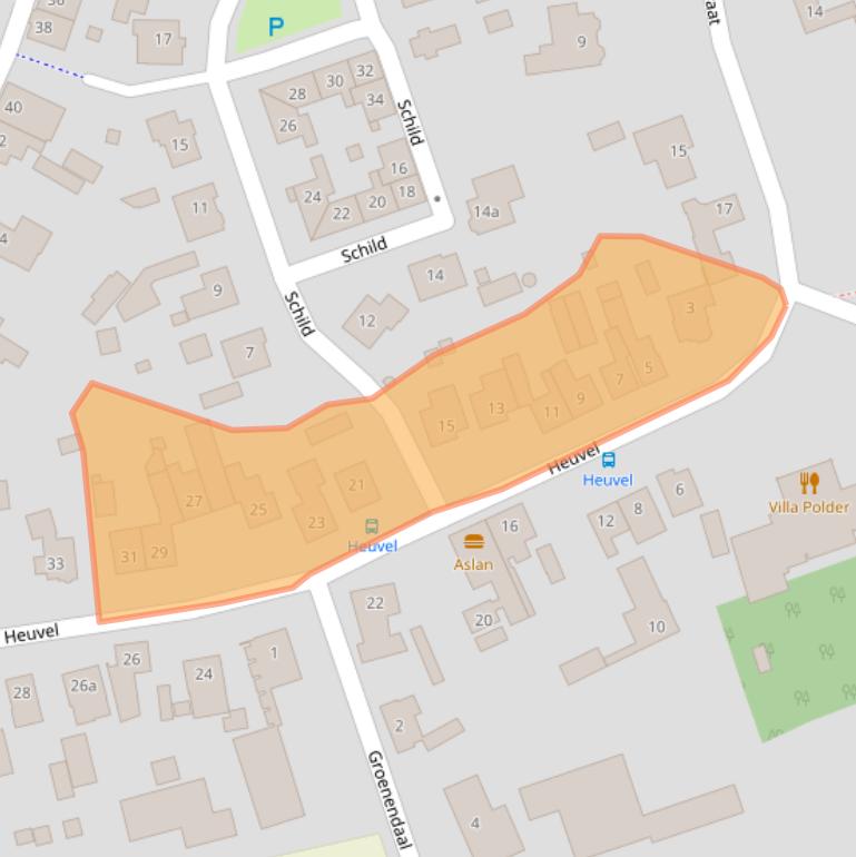 Kaart van postcodegebied 5421CL.