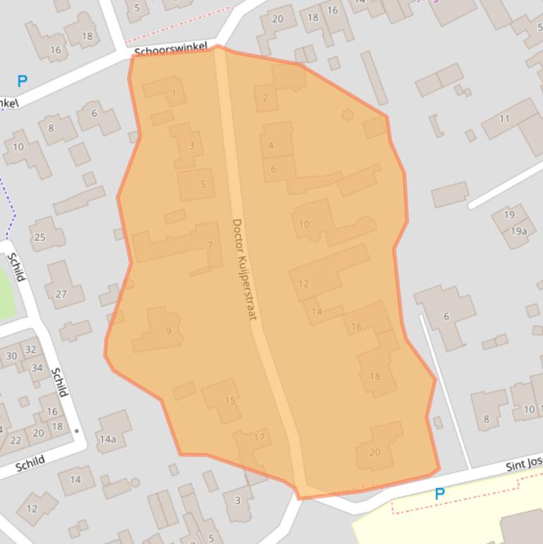 Kaart van postcodegebied 5421CS.