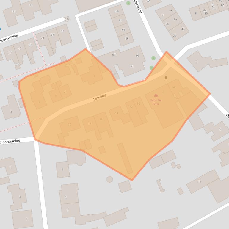 Kaart van postcodegebied 5421CT.