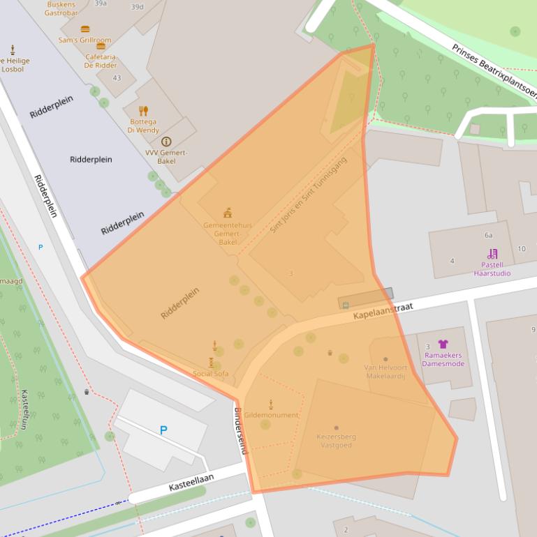 Kaart van postcodegebied 5421CV.