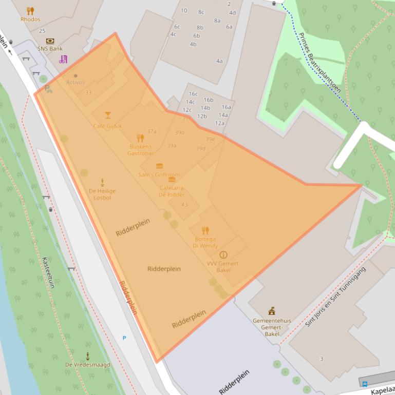 Kaart van postcodegebied 5421CX.