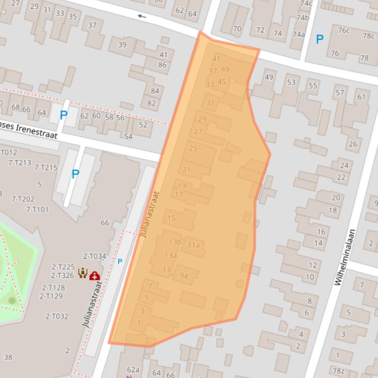 Kaart van postcodegebied 5421DA.
