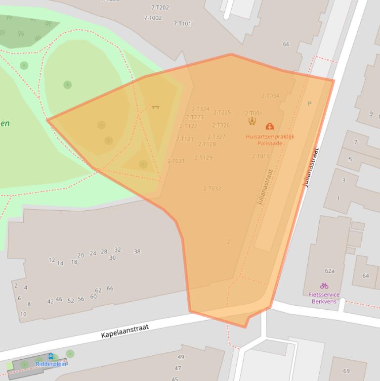 Kaart van postcodegebied 5421DB.