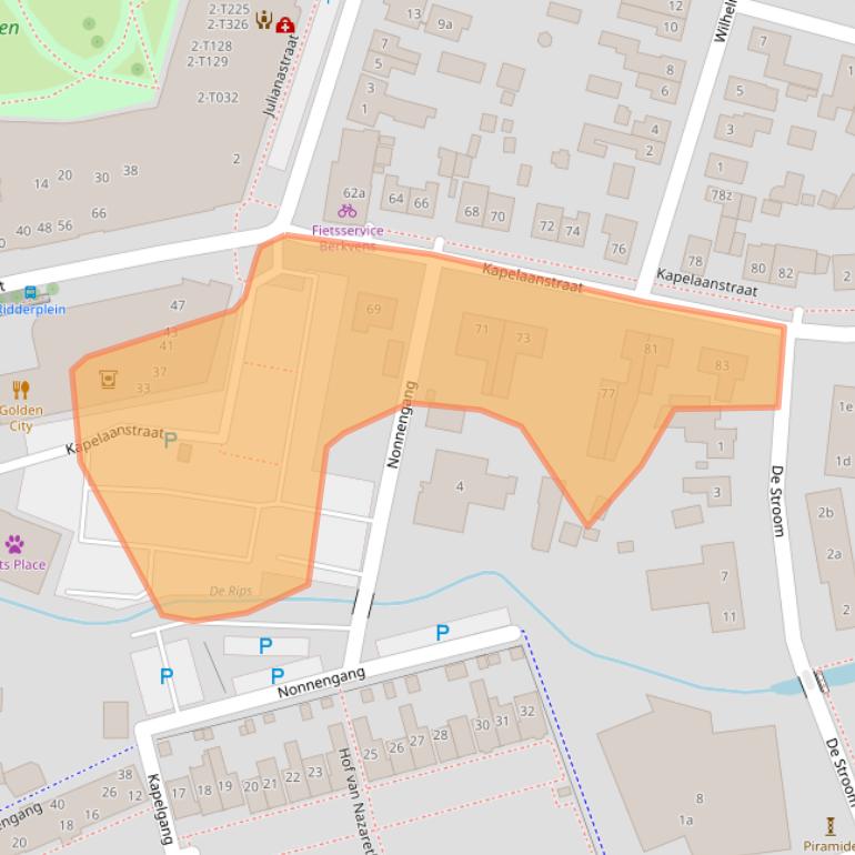 Kaart van postcodegebied 5421DE.